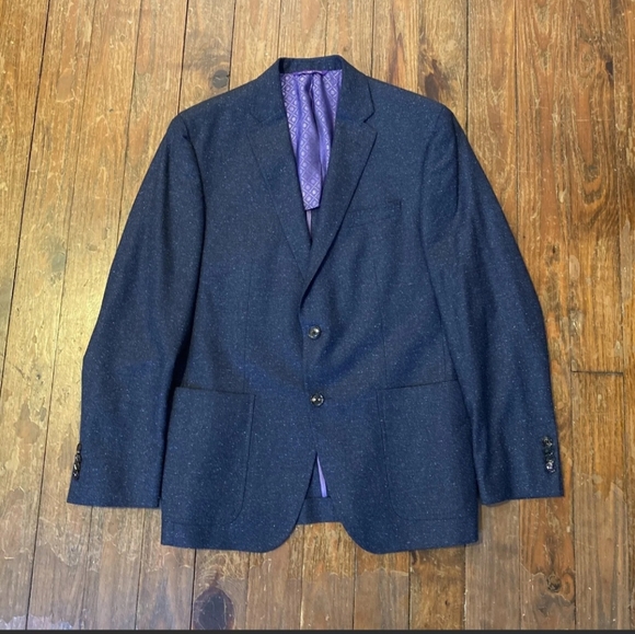 Ted Baker $795 Tom Trim Fit Wool Silk Blazer Sport Coat Jacket Suit 40S SPJ - Picture 2 of 5